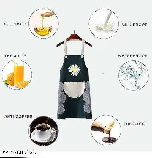 Pack 2 , 2 PCS Premium Kitchen Apron for Cooking – Waterproof, Adjustable & Stylish Design - Detail View